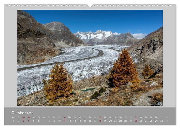 Produktbild: Schweiz - Impressionen der idyllischen Bergwelt im Laufe der Jahreszeiten (Wandkalender 2026 DIN A2 quer), CALVENDO Monatskalender