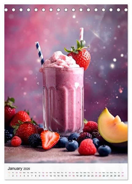 Produktbild: Smoothie Symphony (Desk Calendar 2026 DIN A5 portrait), CALVENDO 12 Month DeskCalendar