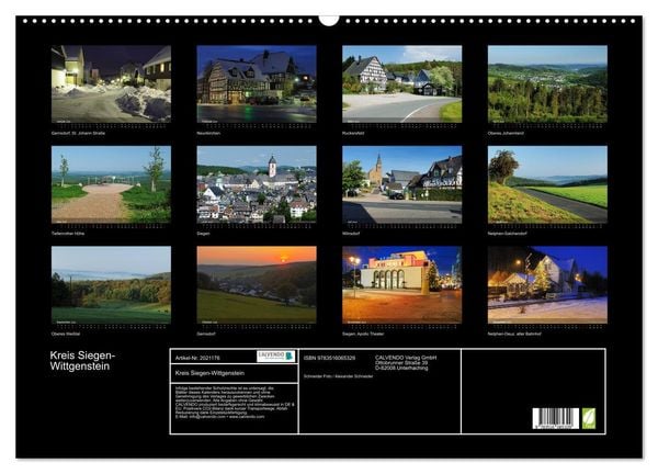 Produktbild: Kreis Siegen-Wittgenstein (Wandkalender 2026 DIN A2 quer), CALVENDO Monatskalender