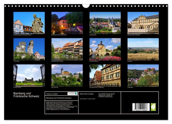 Produktbild: Bamberg und Fr&auml;nkische Schweiz (Wandkalender 2026 DIN A3 quer), CALVENDO Monatskalender