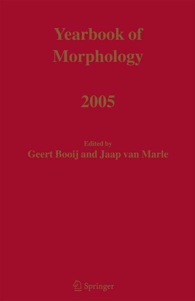 Produktbild: Yearbook of Morphology 2005
