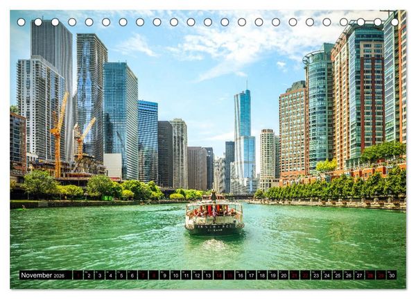 Produktbild: Chicago Impressionen (Tischkalender 2026 DIN A5 quer), CALVENDO Monatskalender