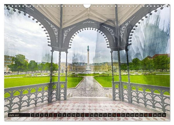 Produktbild: Experimentelle Fotografie - Schl&ouml;sser und Parks in Stuttgart (Wandkalender 2027 DIN A3 quer), CALVENDO Monatskalender