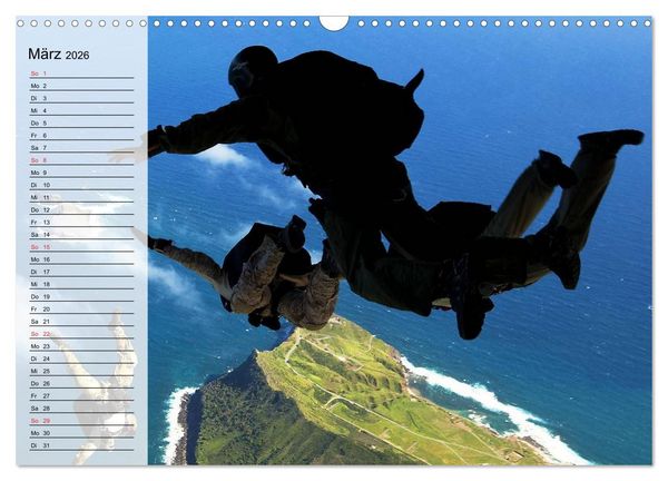 Produktbild: Fallschirmspringer. Absprung der U.S. Navy Seals (Wandkalender 2026 DIN A3 quer), CALVENDO Monatskalender