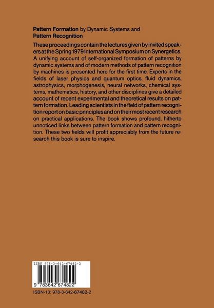Produktbild: Pattern Formation by Dynamic Systems and Pattern Recognition