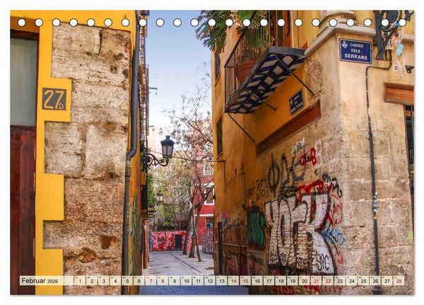 Produktbild: Valencia - sehenswert bei Tag und bei Nacht (Tischkalender 2026 DIN A5 quer), CALVENDO Monatskalender