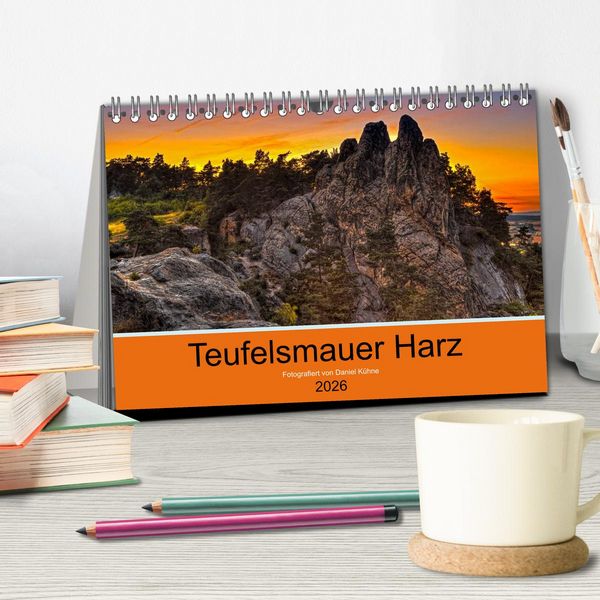 Produktbild: Teufelsmauer Harz (Tischkalender 2026 DIN A5 quer), CALVENDO Monatskalender