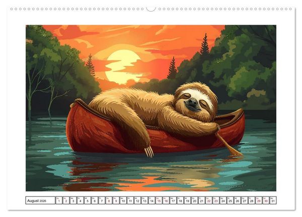 Produktbild: Tierische Olympioniken &ndash; Ein farbenfroher KI-Kalender (Wandkalender 2026 DIN A2 quer), CALVENDO Monatskalender