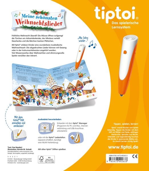 Produktbild: tiptoi&reg; Liederb&uuml;cher - Meine sch&ouml;nsten Weihnachtslieder
