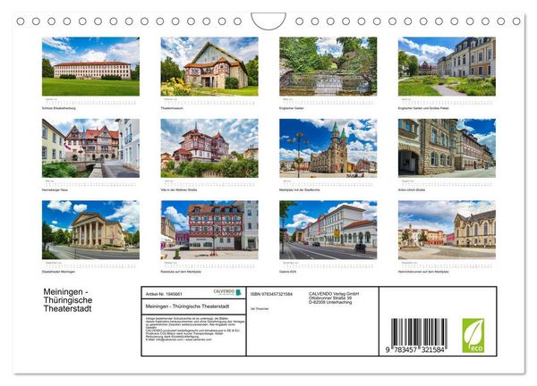 Produktbild: Meiningen - Th&uuml;ringische Theaterstadt (Wandkalender 2026 DIN A4 quer), CALVENDO Monatskalender