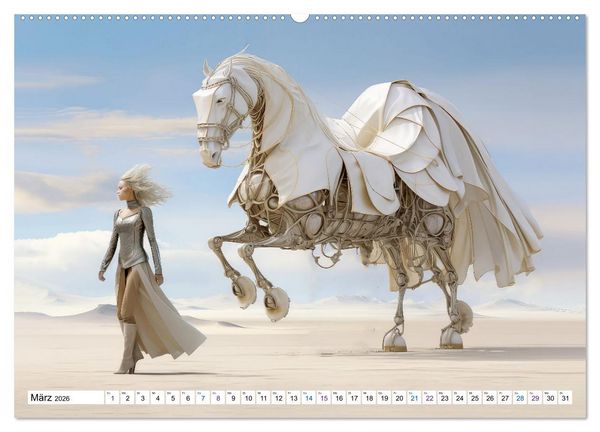Produktbild: Surrealismus trifft Pferdefans (Wandkalender 2026 DIN A2 quer), CALVENDO Monatskalender