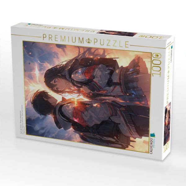 Produktbild: CALVENDO Puzzle Nach der Schule - Manga Liebesp&auml;rchen | 1000 Teile Lege-Gr&ouml;&szlig;e 64x48cm Foto-Puzzle f&uuml;r gl&uuml;ckliche Stunden