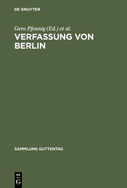 Produktbild: Verfassung von Berlin