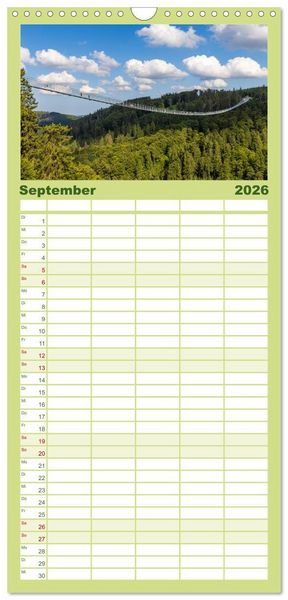 Produktbild: Familienplaner 2026 - Sauerland - hier muss man mal gewesen sein mit 5 Spalten (Wandkalender, 21 x 45 cm) CALVENDO