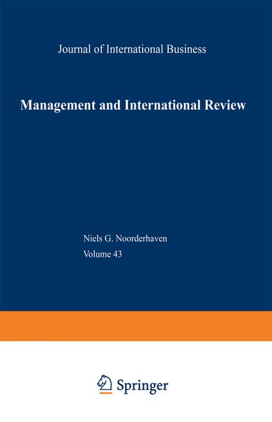 Produktbild: Management and International Review