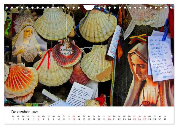 Produktbild: Jakobsweg - Camino Portugues Central (Wandkalender 2026 DIN A4 quer), CALVENDO Monatskalender
