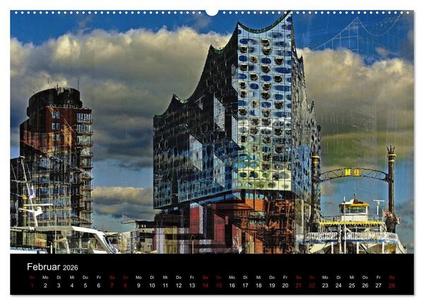 Produktbild: Elbphilharmonie-ARTig (hochwertiger Premium Wandkalender 2026 DIN A2 quer), Kunstdruck in Hochglanz