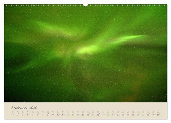 Produktbild: Zauber des Nordlichts - Aurora borealis (hochwertiger Premium Wandkalender 2026 DIN A2 quer), Kunstdruck in Hochglanz