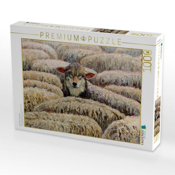 Produktbild: CALVENDO Puzzle Der Wolf im Schafspelz | 1000 Teile Lege-Gr&ouml;&szlig;e 64x48cm Foto-Puzzle f&uuml;r gl&uuml;ckliche Stunden