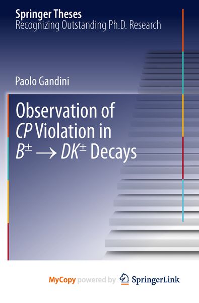 Produktbild: Observation of CP Violation in B&plusmn; &rarr; DK&plusmn; Decays