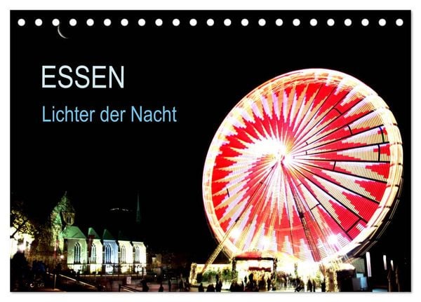 Produktbild: Essen Lichter der Nacht (Tischkalender 2026 DIN A5 quer), CALVENDO Monatskalender