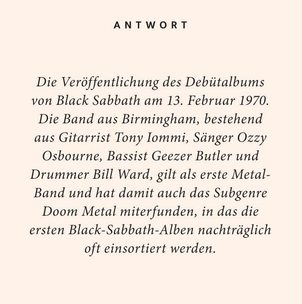 Produktbild: Heavy Metal-Quiz