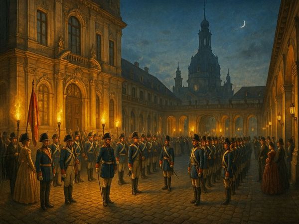 Produktbild: CALVENDO Puzzle Wachabl&ouml;sung vor dem Residenzschlo&szlig; | 1000 Teile Lege-Gr&ouml;&szlig;e 64x48cm Foto-Puzzle f&uuml;r gl&uuml;ckliche Stunden