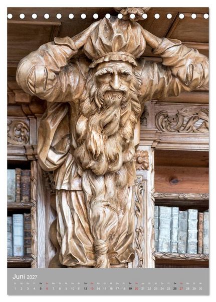 Produktbild: Waldsassen Stiftsbibliothek (Tischkalender 2027 DIN A5 hoch), CALVENDO Monatskalender