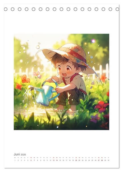 Produktbild: Manga Style Kinder (Tischkalender 2026 DIN A5 hoch), CALVENDO Monatskalender
