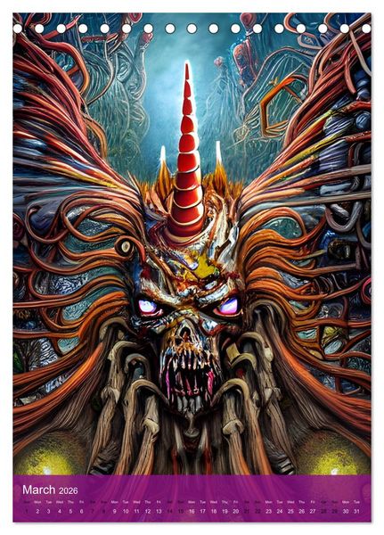 Produktbild: Zombiecorns (Desk Calendar 2026 DIN A5 portrait), CALVENDO 12 Month DeskCalendar