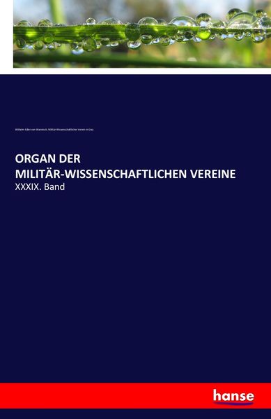 Produktbild: Organ der Milit&auml;r-Wissenschaftlichen Vereine