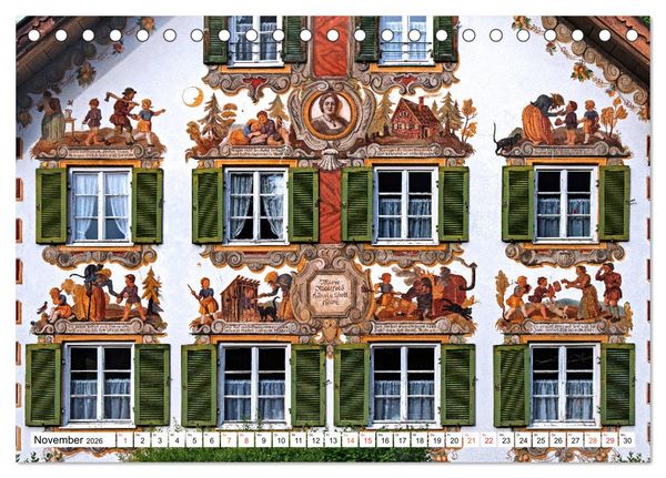 Produktbild: Oberbayerische L&uuml;ftlmalerei (Tischkalender 2026 DIN A5 quer), CALVENDO Monatskalender
