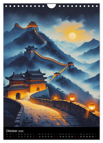 Produktbild: Asiatische Inspiration Fern&ouml;stlicher Art - Dunkle Werke (Wandkalender 2026 DIN A4 hoch), CALVENDO Monatskalender