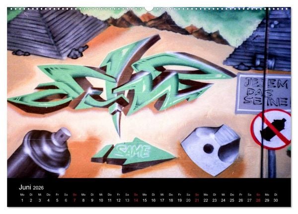Produktbild: Graffiti - Kunst aus der Dose (Wandkalender 2026 DIN A2 quer), CALVENDO Monatskalender