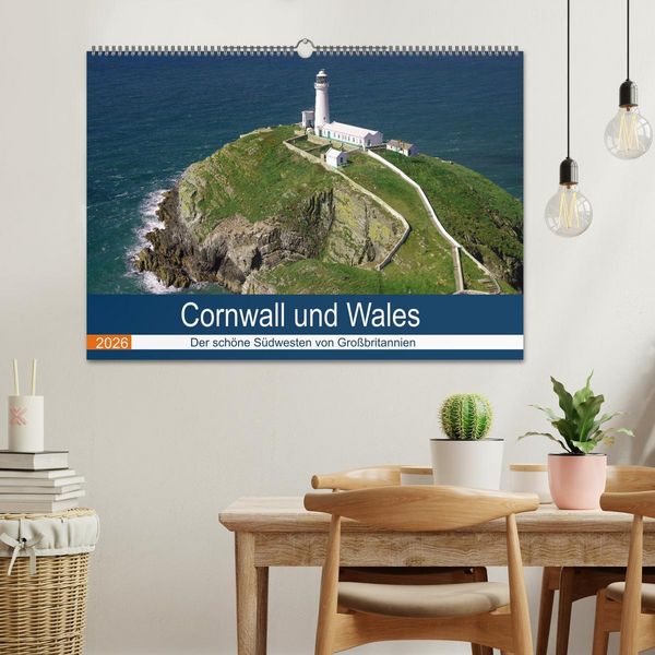Produktbild: Cornwall und Wales (Wandkalender 2026 DIN A2 quer), CALVENDO Monatskalender