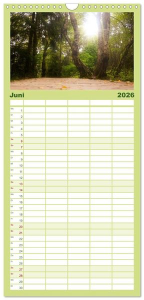 Produktbild: Familienplaner 2026 - Stimmungsvolle Rh&ouml;n mit 5 Spalten (Wandkalender, 21 x 45 cm) CALVENDO
