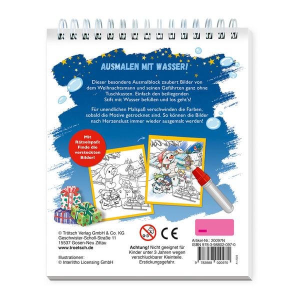 Produktbild: Tr&ouml;tsch Wassermalspa&szlig; mit Zauberstift Weihnachten