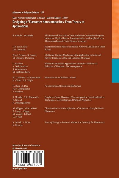 Produktbild: Designing of Elastomer Nanocomposites: From Theory to Applications