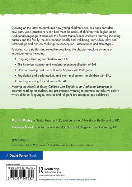 Produktbild: Meeting the Needs of Young Children with English as an Additional Language