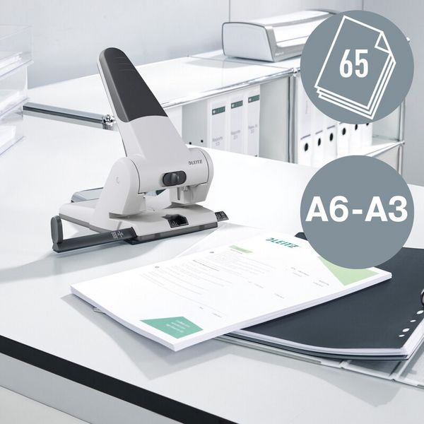 Produktbild: LEITZ&reg; extrastarker Registraturlocher 5180, grau