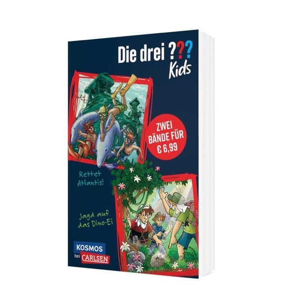 Produktbild: Die drei ??? Kids: Doppelband – Enthält die Bände: Rettet Atlantis! / Jagd auf das Dino-Ei