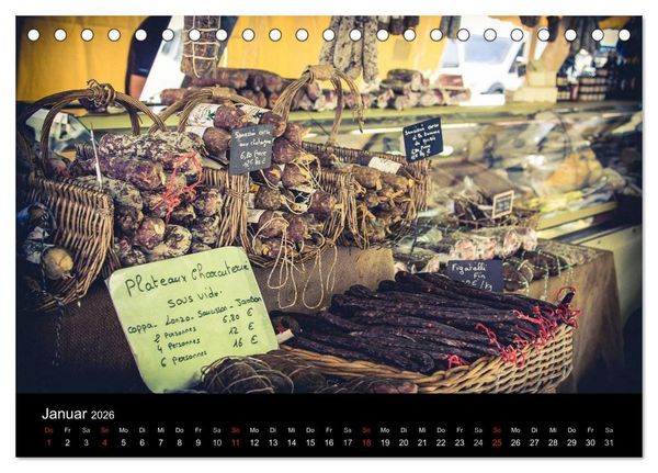 Produktbild: Erlebnis der Sinne - Franz&ouml;sischer Markt auf Korsika (Tischkalender 2026 DIN A5 quer), CALVENDO Monatskalender