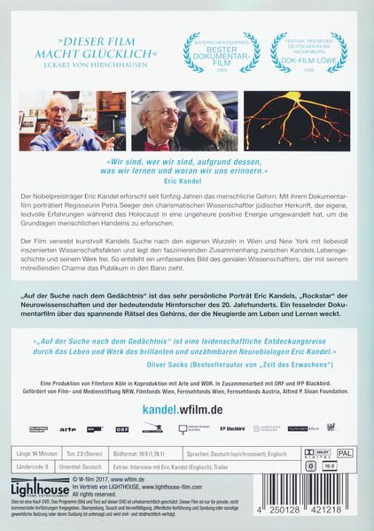 Produktbild: Auf der Suche nach dem Ged&auml;chtnis - Nobelpreistr&auml;ger Eric Kandel