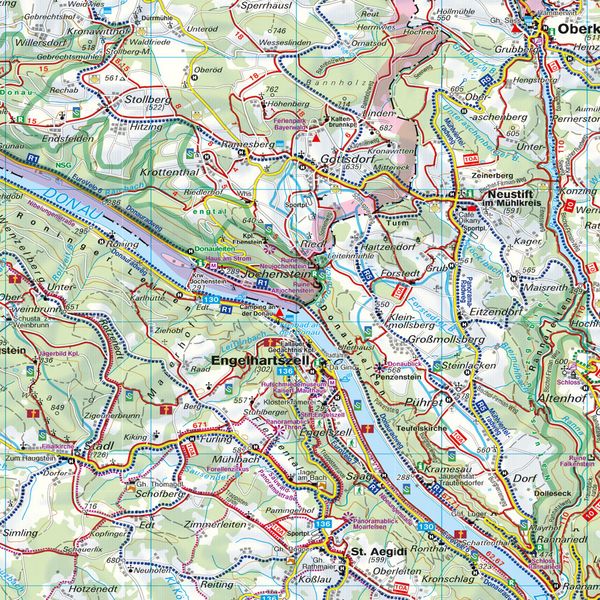 Produktbild: freytag & berndt Wanderkarte WK 432 Donauradweg Passau bis Eferding - Sauwald - Sch&auml;rding 1:50.000