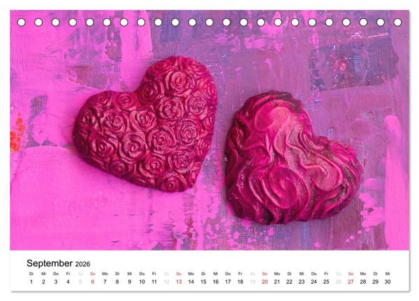 Produktbild: Mein Herz schl&auml;gt pink (Tischkalender 2026 DIN A5 quer), CALVENDO Monatskalender