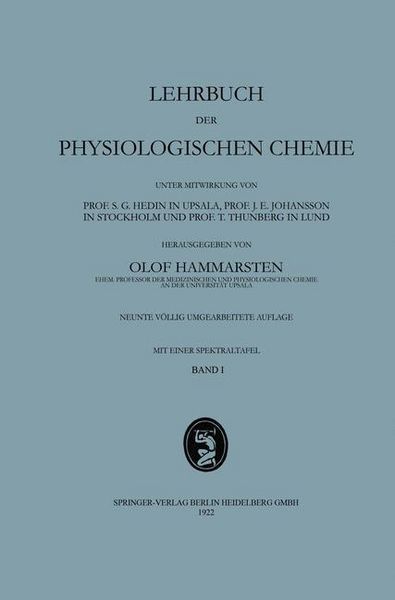 Produktbild: Lehrbuch der Physiologischen Chemie