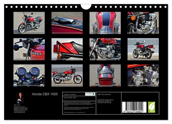 Produktbild: Honda CBX 1000 (Wandkalender 2026 DIN A4 quer), CALVENDO Monatskalender