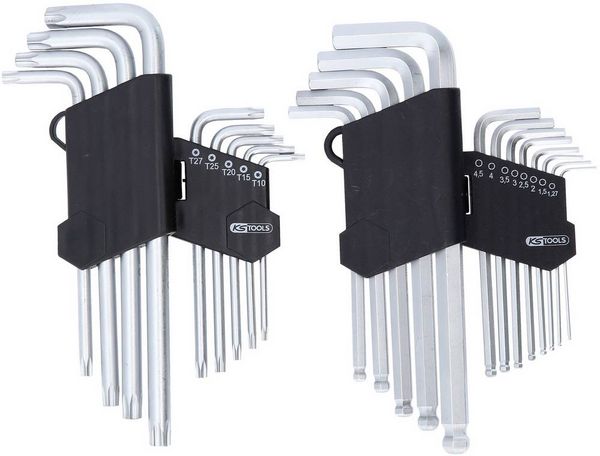 Produktbild: KS Tools TX Winkelschraubendreher-Set 1.27 mm, 1.5 mm, 2 mm, 2.5 mm, 3 mm, 3.5 mm, 4 mm, 4.5 mm, 5 mm, 6 mm, 7 mm, 8 mm, 10mm