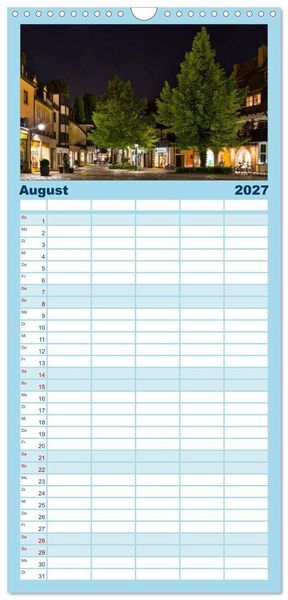 Produktbild: Familienplaner 2027 - N&uuml;rnberg - Die Altstadt bei Nacht mit 5 Spalten (Wandkalender, 21 x 45 cm) CALVENDO