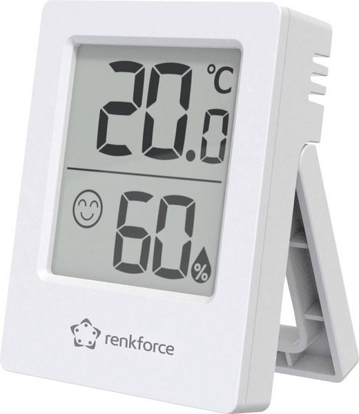 Renkforce RF-6417554 Funk-Thermo-/Hygrometer Weiß RF-6417554